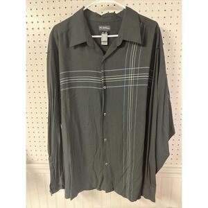 AXCESS Men's Shirt XXL Black Long Sleeve‎ Button Up